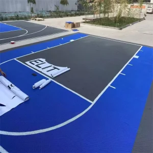 School Use Full Basketball Rubber Court Floor Carpet Outside Plastic Pp Basketball Courts Floor Tile Mat