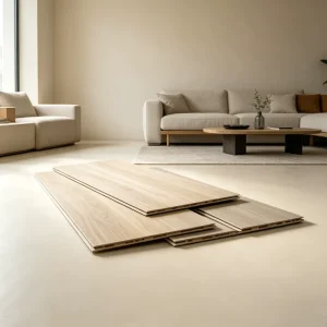 Seamless Installation Wood Veneer SPC Floor Click Lock Real Oak Veneer Surface Rigid Core Floor