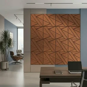 Seamless Pattern 3D Acoustic Panel Customizable Shapes Bulk Supply PET Felt Soundproof Wall Board for Industrial Gym Space