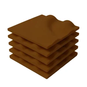 Self Adhesive 3D Wave Polyester Acoustic Panels Peel Stick Sound Absorbing Wall Tiles Custom Size for Studio Office Cinema