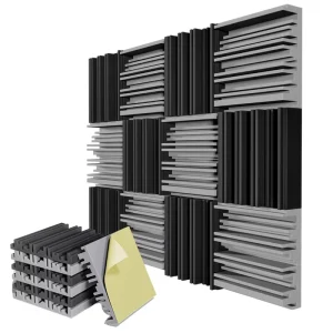 Self Adhesive Acoustic Foam Panels High Resilience Soundproof Waterproof Noise Absorbing Wall Tiles for Studio Office Home