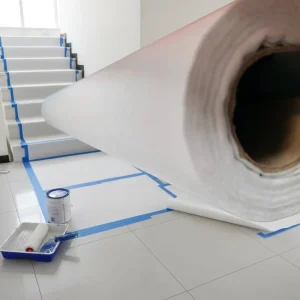 Self-Adhesive Floor Protection Wrap Heavy Duty Anti-Tear Construction Floor Protective Wrap for Decoration Works