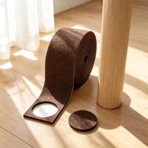 Self Adhesive Nylon Chair Leg Floor Protectors Furniture Pads Table Base Door Wall Bumpers Shock Absorption Non Slip