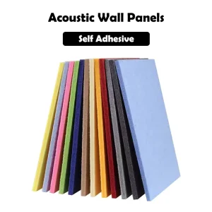 Self Adhesive Sound Absorbing Polyester Fiber Wall Panel NRC 0.8 Class a High Density PET Felt Acoustic Panel for Home Studio