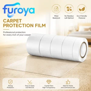 Self-Wound PE Carpet Protection Film 300m Soft Self-Adhesive for Large-Area Flooring Applications