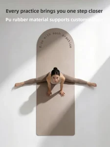 Semi-Circular PU Natural Rubber Yoga Mat 6mm Professional Non-Slip Shock Absorption Sports Fitness Home Yoga Studio Customizable