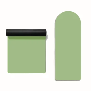 Semi-Circular PU and Natural Rubber Yoga and Fitness Mat, Anti-Slip, Shock-Absorbing