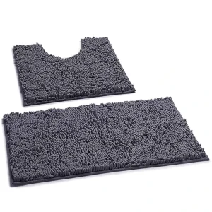 Shaggy Noodle Chenille Absorbent Washable Bath Mat