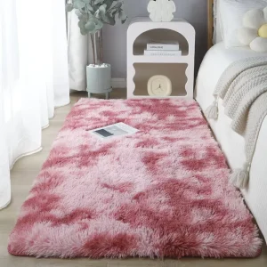 Shaggy Thick Faux Fur Floor Mat Bedside Area Rug for Living Room