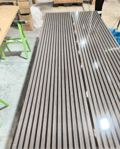 ShangYu Wooden Acoustic Wall Panels 100% Polyester Fiber Sound Insulation NRC 0.9 Modern Design Graphic Design Hotels Schools