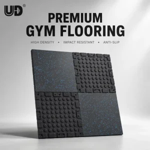 Shock-Absorbent EPDM Rubber Gym Flooring Tiles, High-Density Anti-Slip Mats for Commercial Fitness Centers