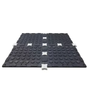 Shock Absorbing Composite Gym Rubber Flooring Tiles with Interlocking Buckles for CrossFit Areas