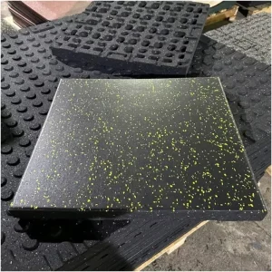 Shock-Absorbing Fire-Retardant Rubber Flooring Tiles for Gyms, Fitness Centers, and Exercise Rooms