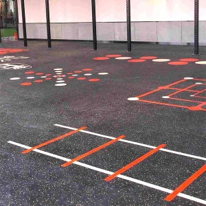 Shock Absorbing Fitness Gym Flooring Rubber Mats Durable Tiles for Exercise Studios