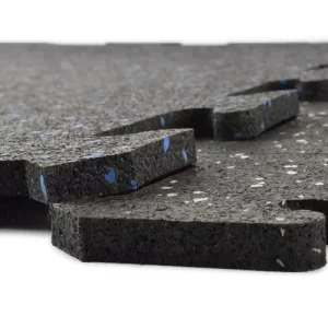 Shock-Absorbing Gym Rubber Flooring Mat Roll, 500 x 500 mm, 3-12 mm Thickness, Weight Lifting and Fitness Tile