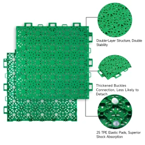 Shock-Absorbing High-Strength Polypropylene Interlocking Modular Floor Tiles for Badminton Courts