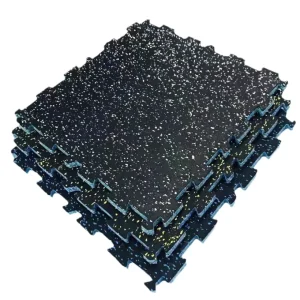 Shock-Absorbing Indoor Interlocking Rubber Gym Floor Mats