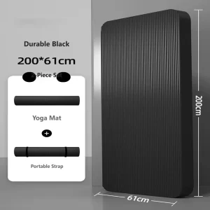 Shock Absorbing Men’s 15mm NBR Workout Mat for Gym & HIIT Joint Protection Extra Wide Thick Anti Tear