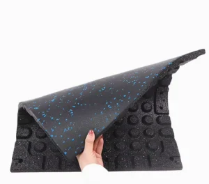 Shock-Absorbing Noise-Reducing Interlocking Rubber Gym Tiles