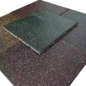 Shock Absorbing Noise Reduction Rubber Flooring Rubber Gym Flooring