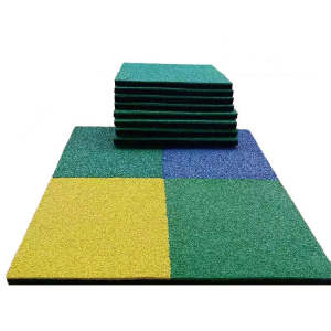 Shock Absorbing Rubber Floor Mat Tile Waterproof for Gym Flooring