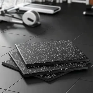 Shock-Absorbing Rubber Gym Flooring Mat for Home Fitness, Garage, Weightlifting, Noise Reduction, and Anti-Slip Exercise