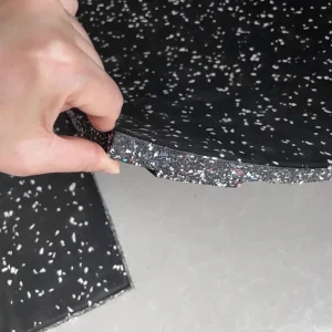 Shock Absorbing Rubber Gym Flooring for Large Powerlifting Areas