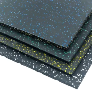 Shock-Absorbing Rubber Matting Anti-Slip Gym Flooring for Weightlifting and Power Training