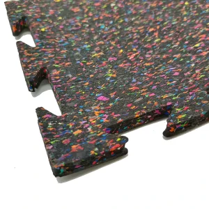 Shock-Absorbing Sound-Reducing Interlock Rubber Foam Tile Flooring Puzzle Mat for Fitness