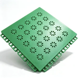 Shock Absorbing TPE Interlocking Floor Tiles Little Flower for Indoor & Outdoor Sports Courts