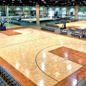 Shock Absorbing Wooden Sports Floor for Gym and Basketball Hall