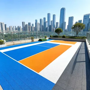 Shock Absorption Basketball Court Flooring Tiles Low Maintenance Interlocking Sports Flooring for Community