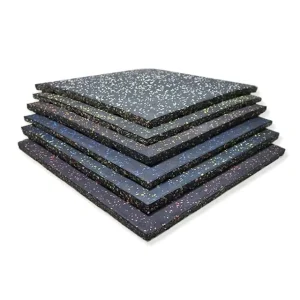 Shock Absorption Cushioning and Sound Absorption Indoor Outdoor Gym Floor Mat Rubber Interlocking Tiles