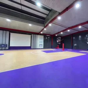 Shock Absorption Elastic Eco Friendly Basketball Court Floor Mat Indoor Anti slip Flooring Roll PVC Vinyl Court Carpet Badminton