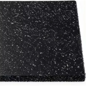 Shock-Absorption Gym Rubber Flooring Sports Floor Sound Insulation Black 500 x 500mm 20mm Thick Eco-Friendly Durable Washable