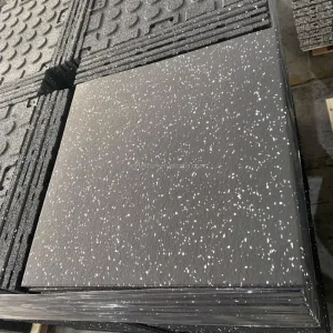 Shock-Absorption Rubber Gym Flooring Mats 10mm to 50mm Rubber Tile 500mm and 1000mm Sizes