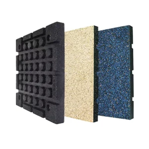 Shockproof Tire Recycling Rubber Floor Mat Tile Making Rolls Tiles Gym Flooring 18mm Customizable Color