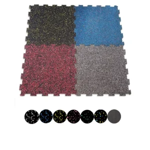 Shockproofing Safety Absorbing Recycled EPDM Fitness Gym Interlocking Rubber Tiles