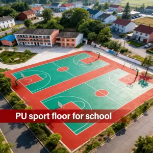 Silicon PU Court System X5 Anti-Slip SPU System 8mm Thick Shock Absorption Pickleball Basketball Flooring Eco-Friendly