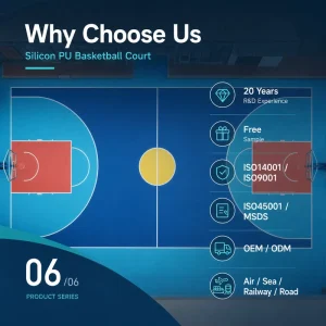 Silicon PU Rubber Cushion Floor for Pickleball Basketball Badminton Court Shock Absorption SPU Sports Flooring