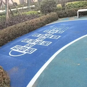 Silicon PU Sports Flooring with Anti slip Property for Indoor Outdoor Multi Sport Courts