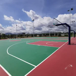 Silicone Flooring for Basketball Badminton Volleyball Courts EPDM Rubber PVC Coated 8mm Thick Indoor Outdoor Use Custom Colors