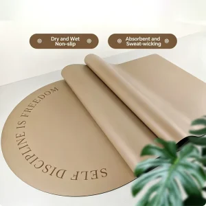 Silicone Waterproof Non-Slip Yoga Mat for Home Gym, Pilates and Aerobics
