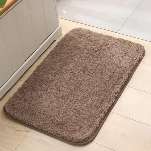 Silk and Wool Long Hair Kitchen Floor Mat Wipe-Clean Dirt-Proof Doormat Entryway Doorway Carpet Home Use