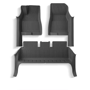 Single Layer Floor Mats TPE Material Fit Model Y 3 Pieces Front Rear Pads Non Slip Protector Foot Mats