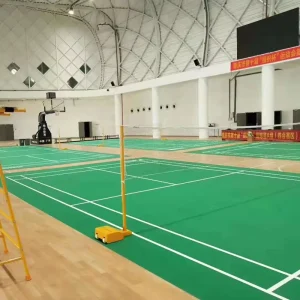 Slip Resistance BWF Approved Badminton Court PVC Flooring Mat with UV Coating Eco Friendly Sports Flooring (4.5 8mm Thickness)