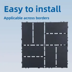 Small Octagonal Modular PP Plastic Anti-Slip Flooring Tiles, Stone Surface, Easy Assembly, Indoor