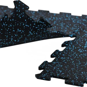 Smooth-Surface Rubber Interlocking Fitness Mats for Home Gyms
