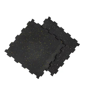 Snap-On Interlocking Rubber Sports Gym Mats with Shock Absorption, Non-Slip, Fireproof and Soundproof Features