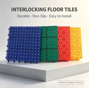 Snap-Together Plastic Floor Tiles Waterproof Wear-Resistant Multi-Purpose Court Flooring for Tennis Playground